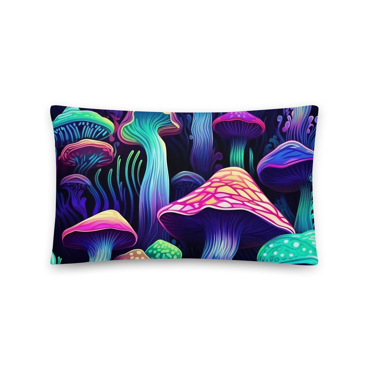 Psychedelic Mushrooms Basic Pillow
