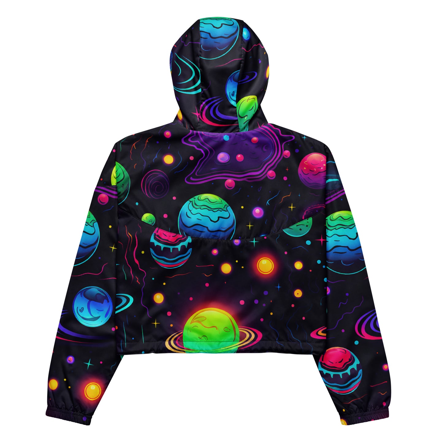 Trippy Space Women’s cropped windbreaker