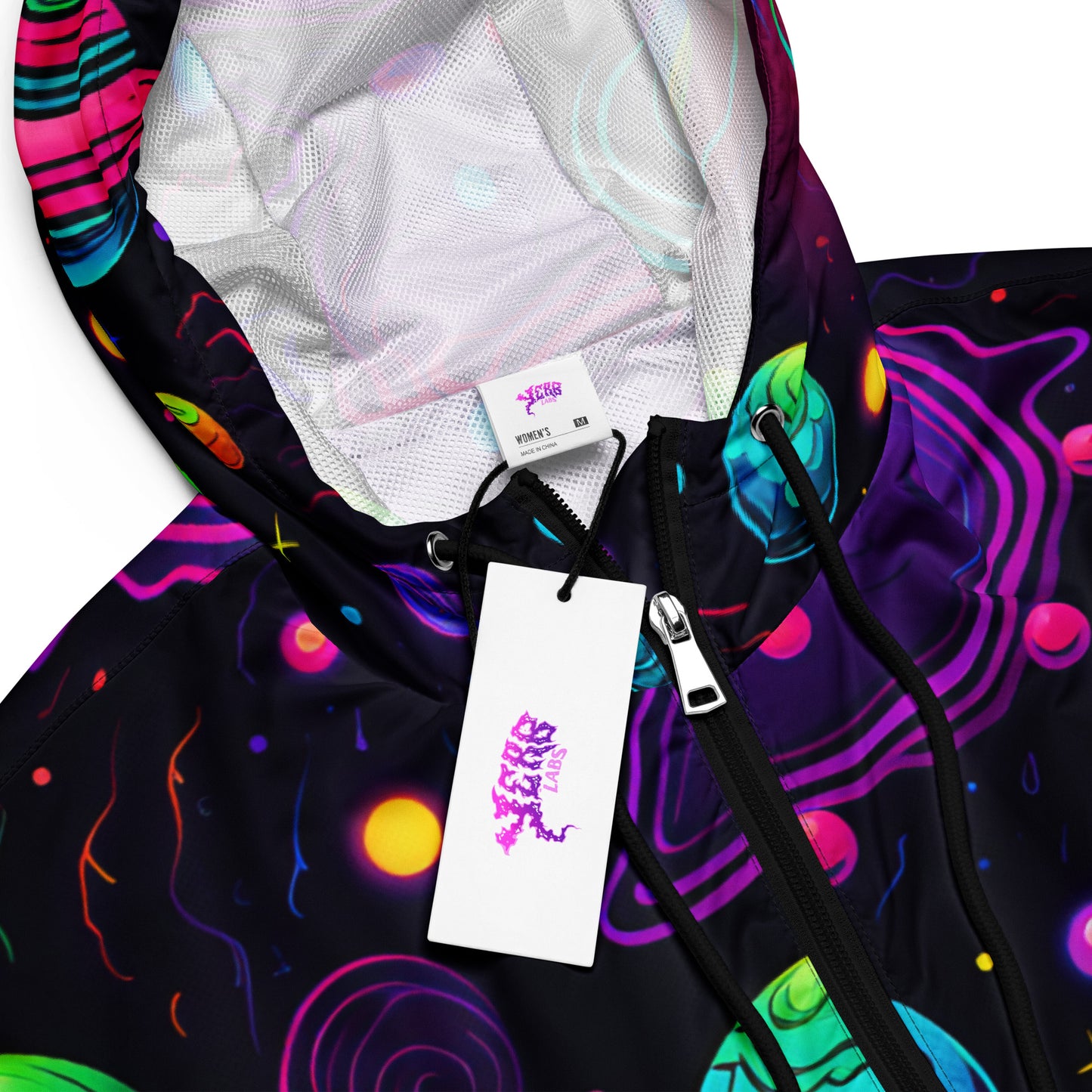 Trippy Space Women’s cropped windbreaker
