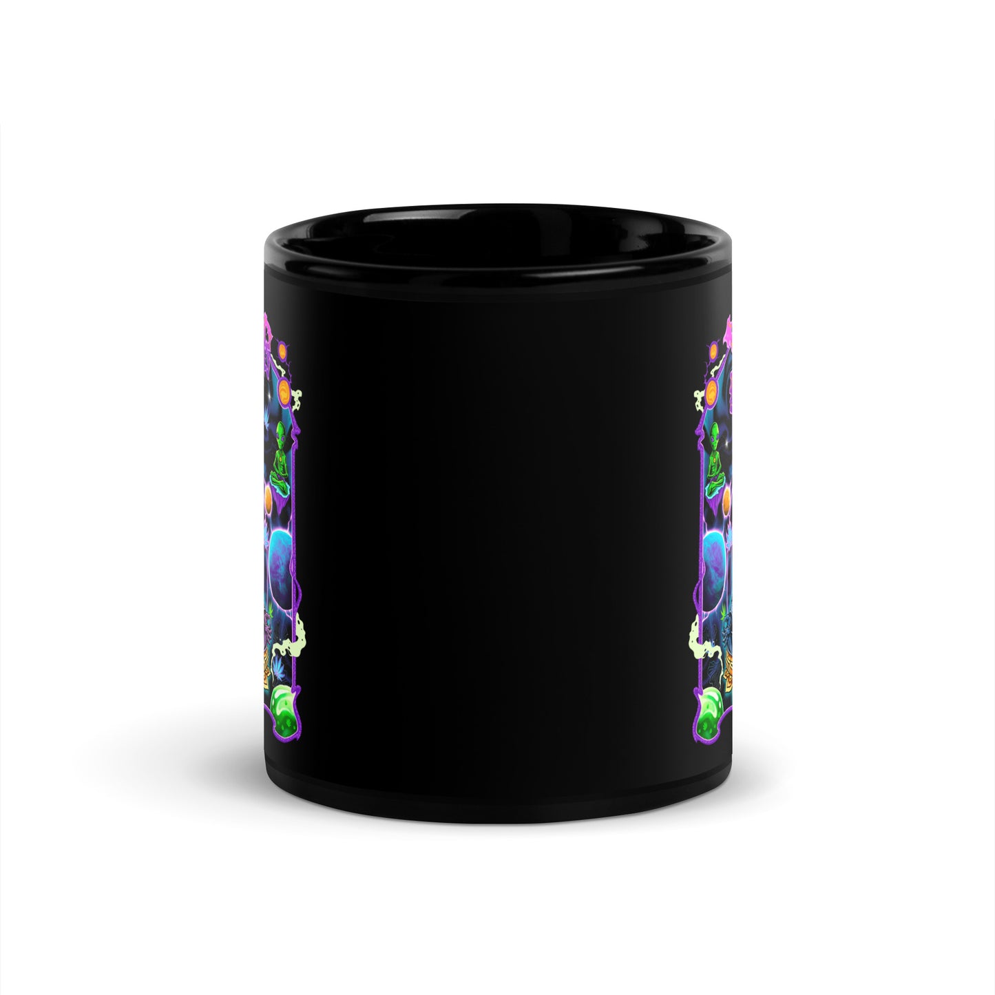 Yerb Labs Trippy Black Glossy Mug