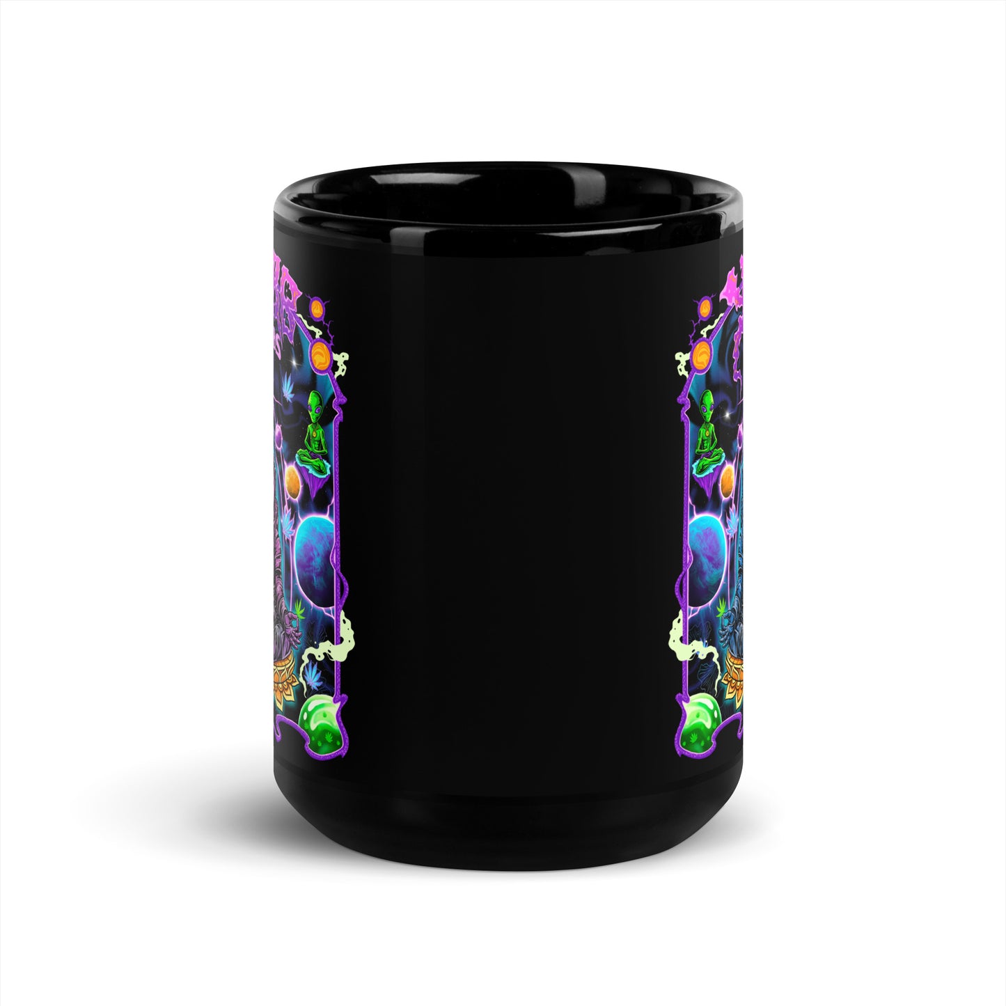 Yerb Labs Trippy Black Glossy Mug