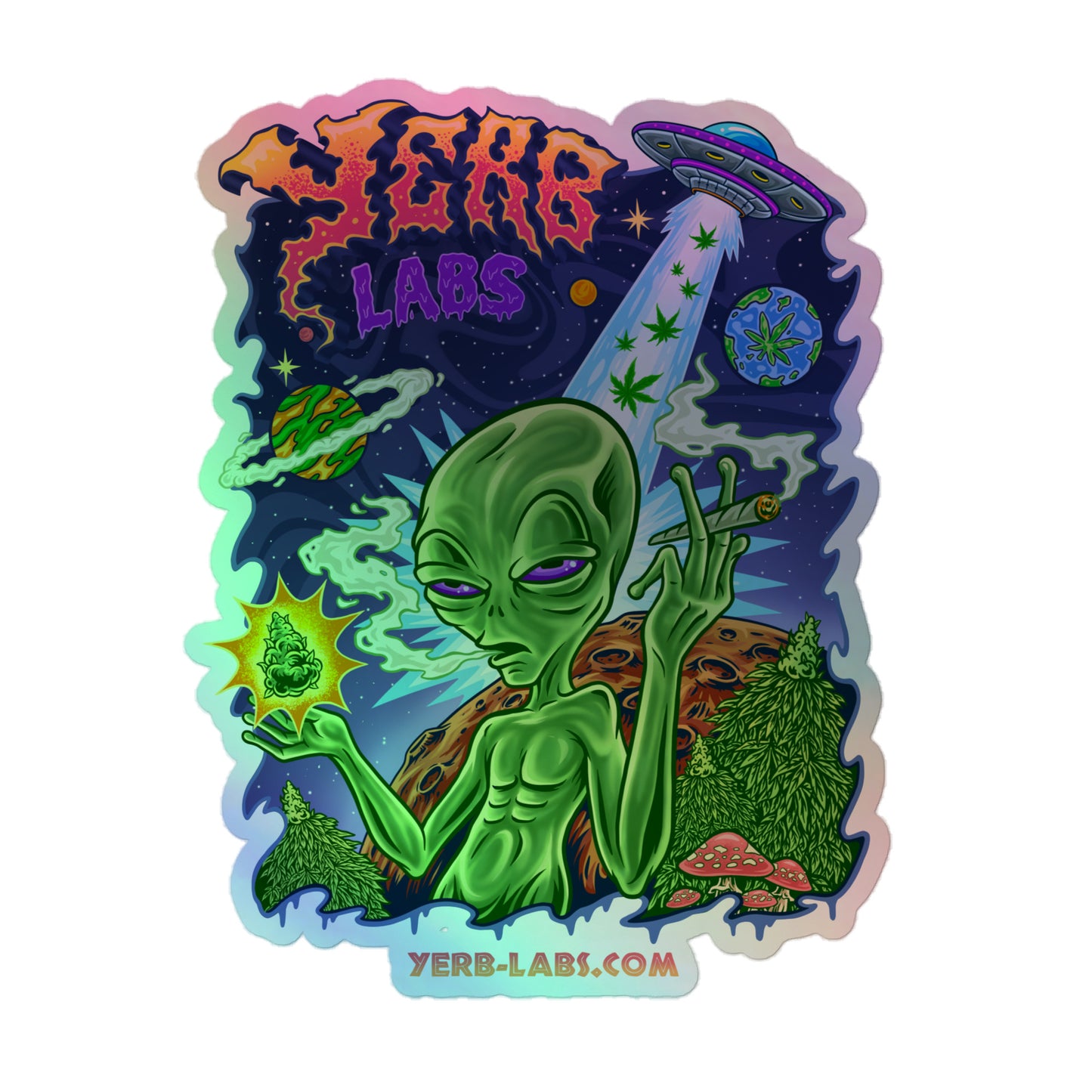 Yerb Labs Holographic stickers