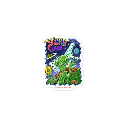Yerb Labs Trippy Alien Bubble-free stickers