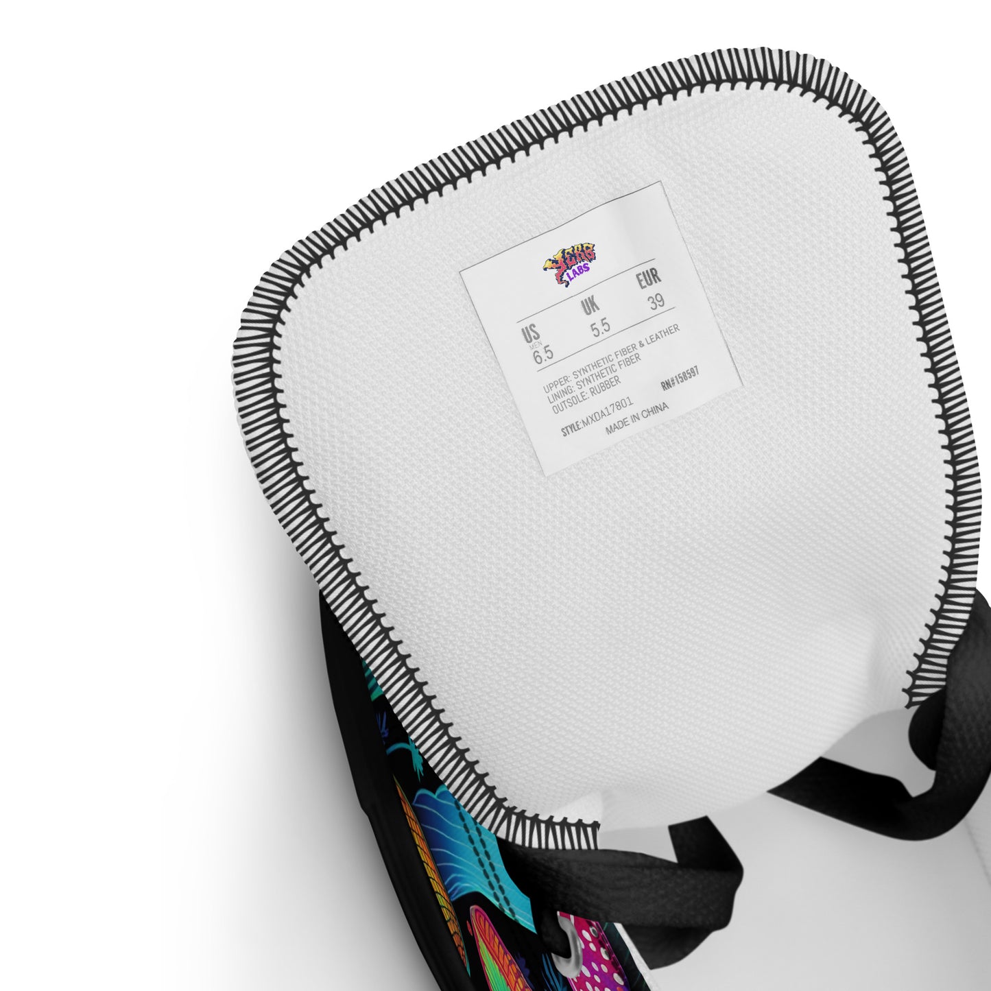 Yerb Labs Psychedelic Mushroom Men’s high top canvas shoes