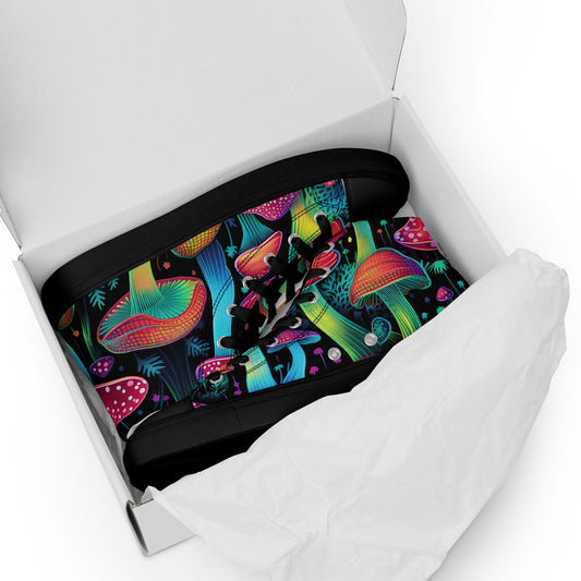 Yerb Labs Psychedelic Mushroom Men’s high top canvas shoes