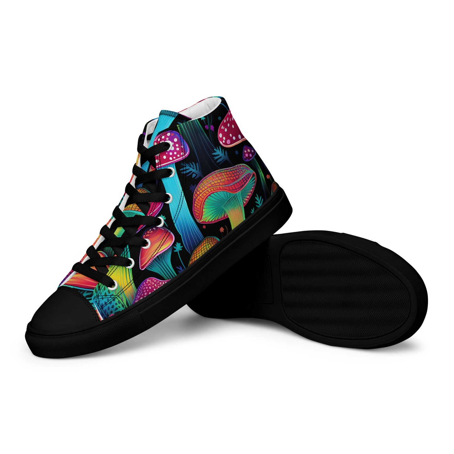 Yerb Labs Psychedelic Mushroom Men’s high top canvas shoes