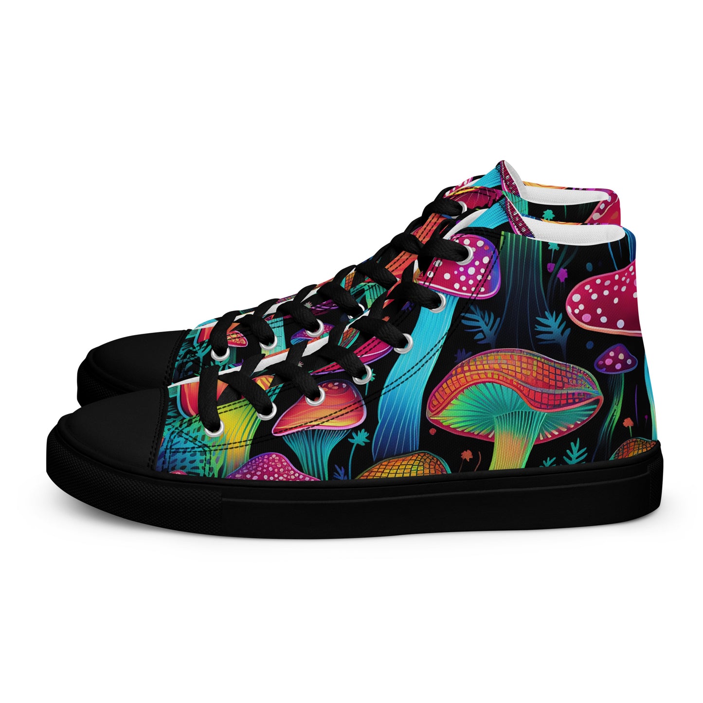 Yerb Labs Psychedelic Mushroom Men’s high top canvas shoes