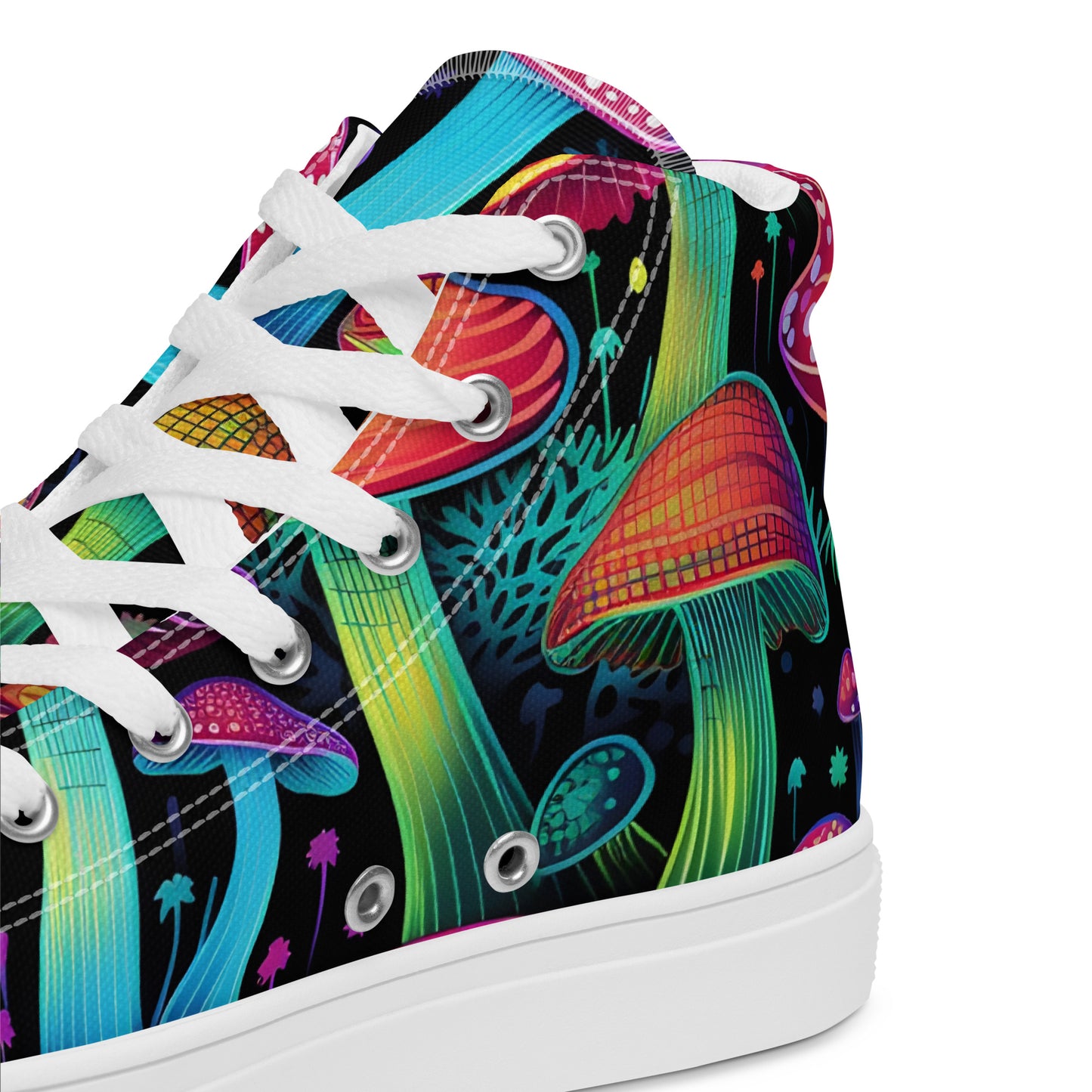 Yerb Labs Psychedelic Mushroom Men’s high top canvas shoes