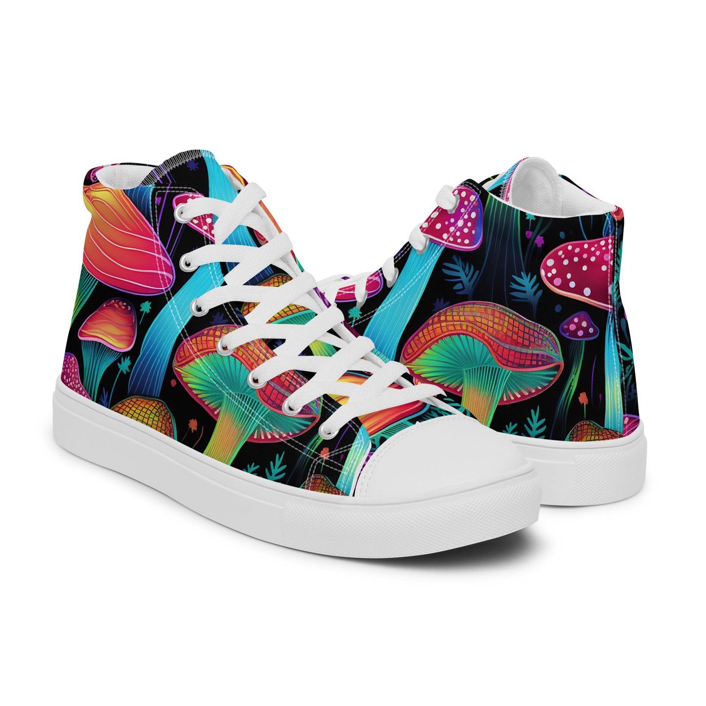 Yerb Labs Psychedelic Mushroom Men’s high top canvas shoes