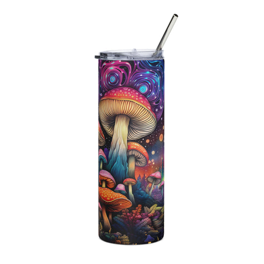 Magic Mushroom Forest Stainless steel tumbler