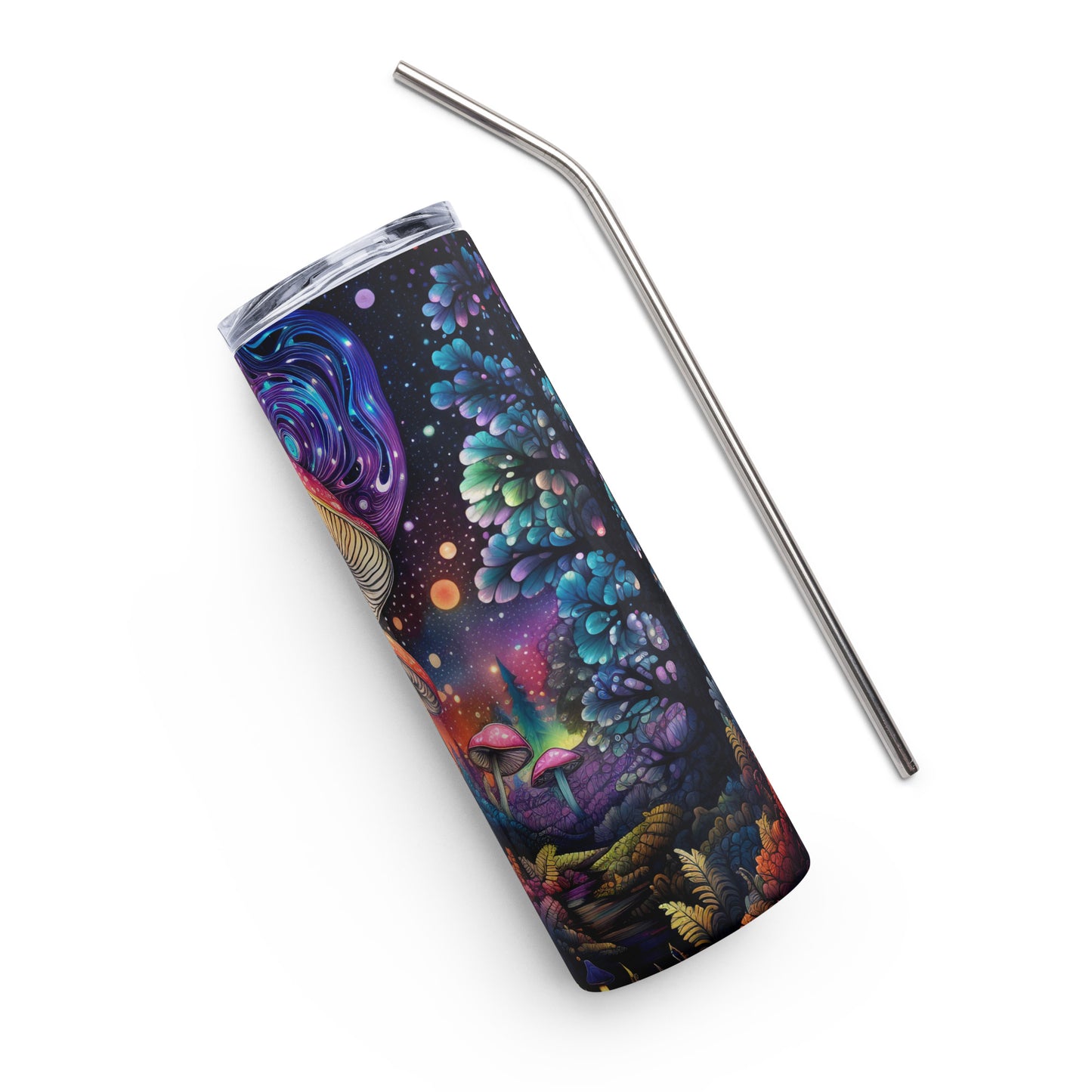 Magic Mushroom Forest Stainless steel tumbler