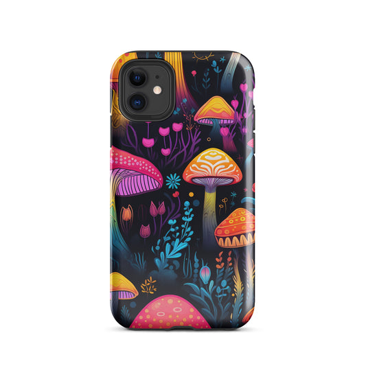 Neon Magic Mushroom Tough Case for iPhone®