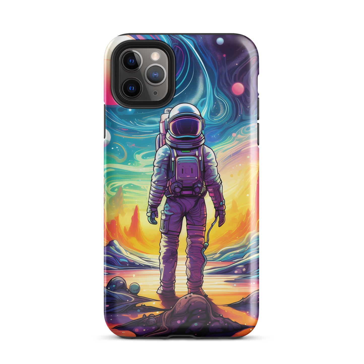 Psychedelic Astronaut in Space Tough Case for iPhone®