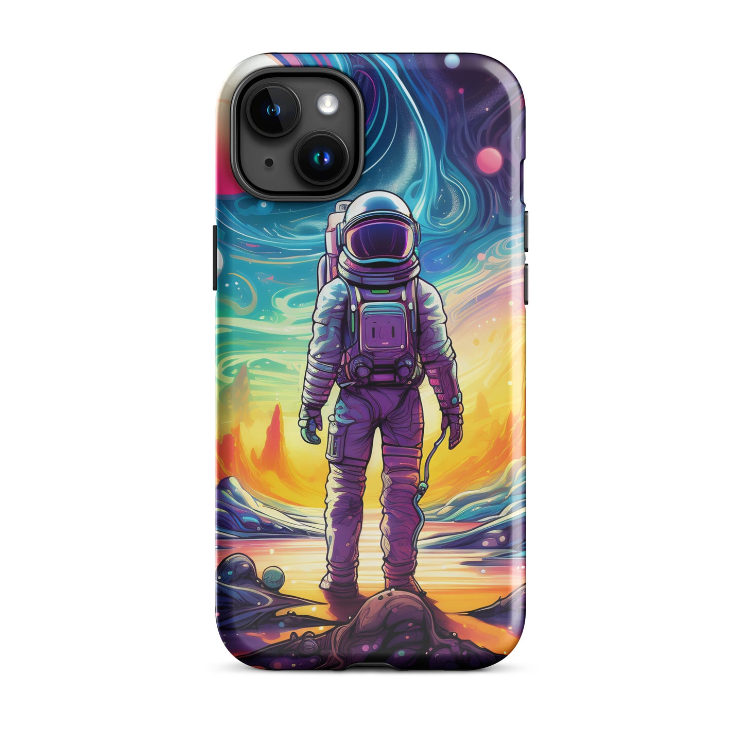 Psychedelic Astronaut in Space Tough Case for iPhone®