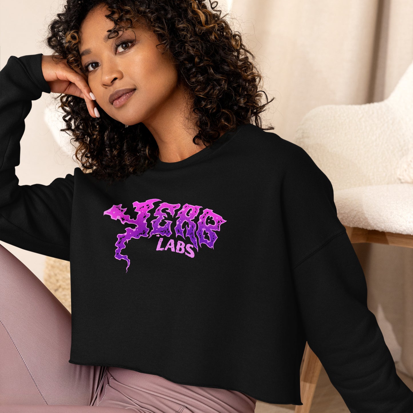 Yerb Labs Fleece Crop Sweatshirt