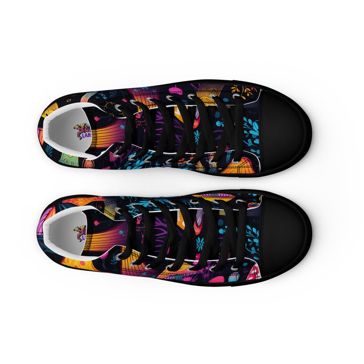 Yerb Labs Magic Mushroom Women’s high top canvas shoes
