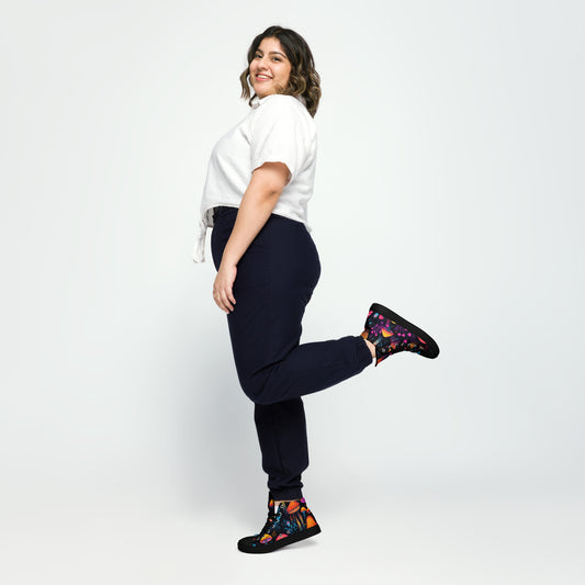 Yerb Labs Magic Mushroom Women’s high top canvas shoes