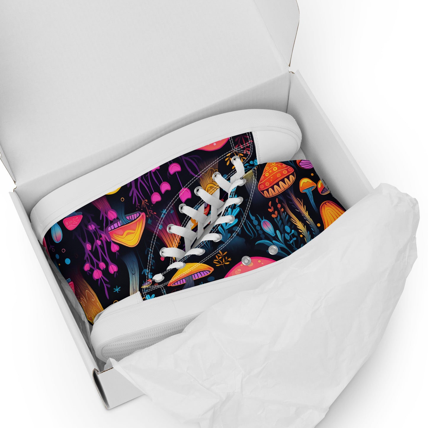 Yerb Labs Magic Mushroom Women’s high top canvas shoes