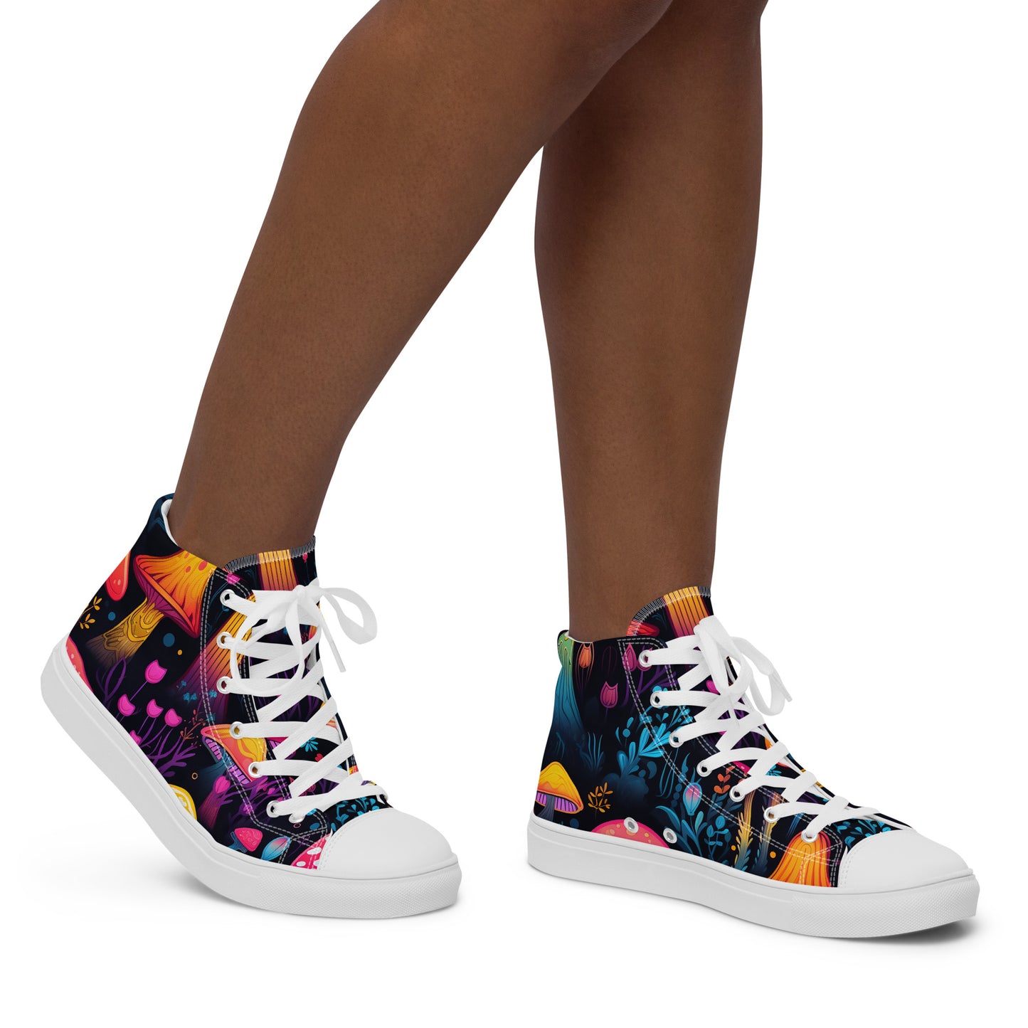 Yerb Labs Magic Mushroom Women’s high top canvas shoes