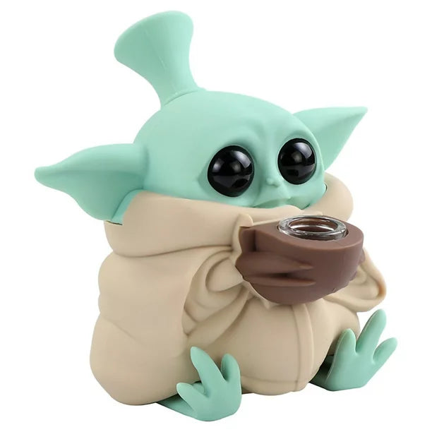 Silicon Baby Yoda Pipe