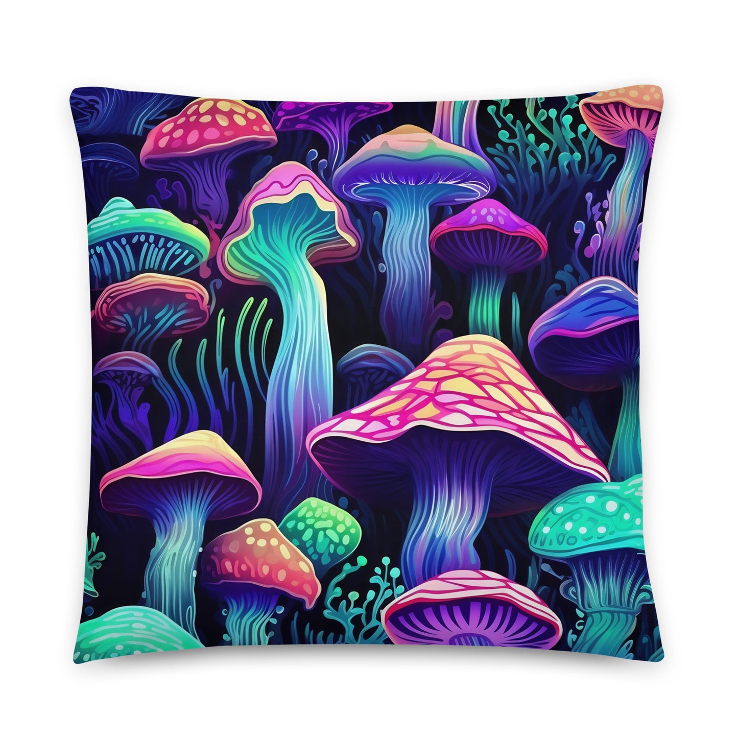 Psychedelic Mushrooms Basic Pillow