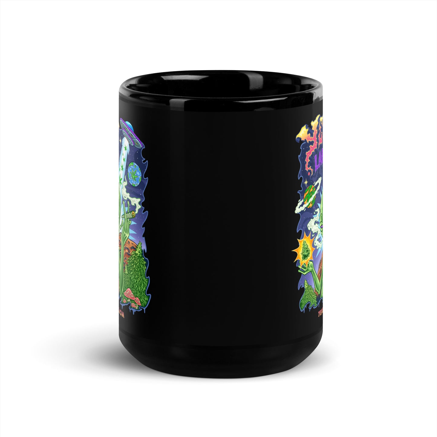 Yerb Labs Trippy Black Glossy Mug