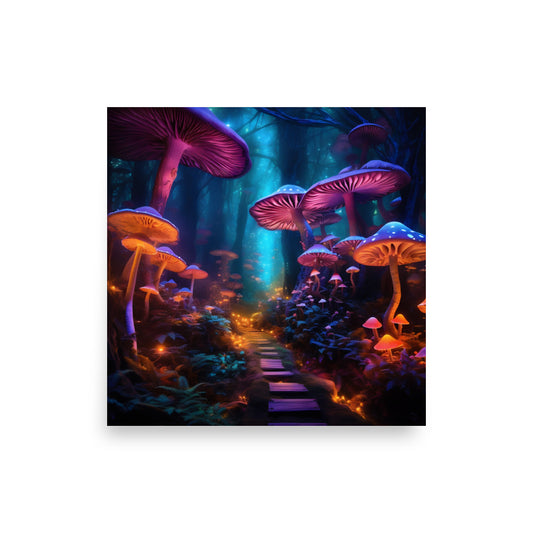 Magic Mushroom Forest Poster