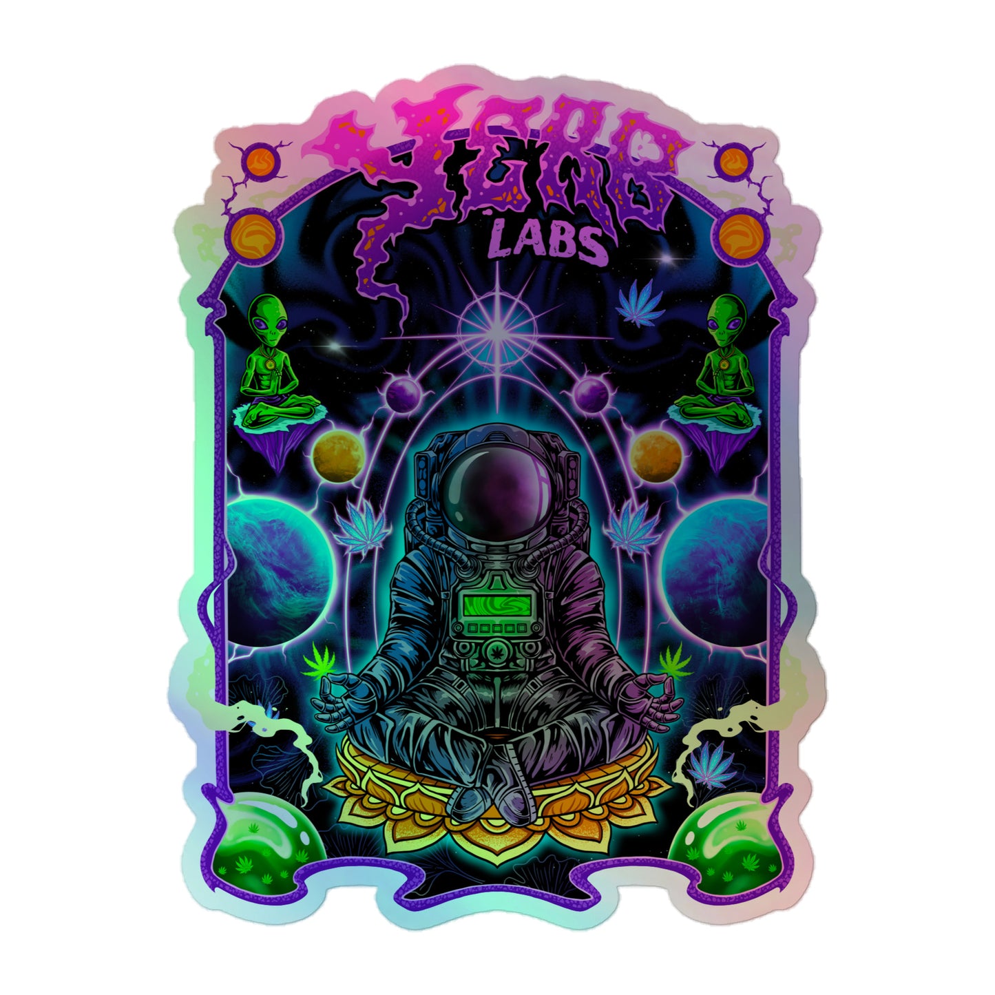 Trippy Yerb Labs Holographic sticker