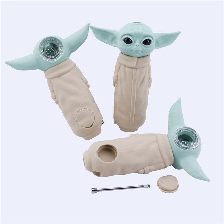 Silicon Baby Yoda Pipe